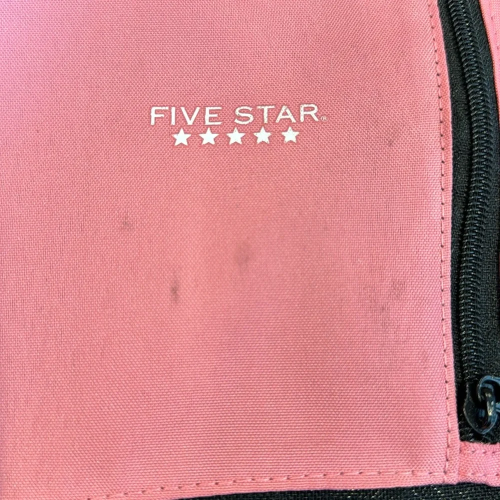 Five Star Pencil Pouch School Office Organizer Pen Marker 3 ring binder Pink